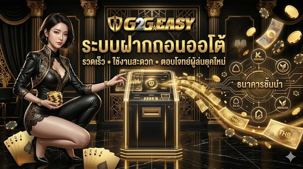 g2geasy ระบบฝากถอนอัตโนมัติ รวดเร็ว ใช้งานสะดวก ตอบโจทย์ผู้เล่นยุคใหม่